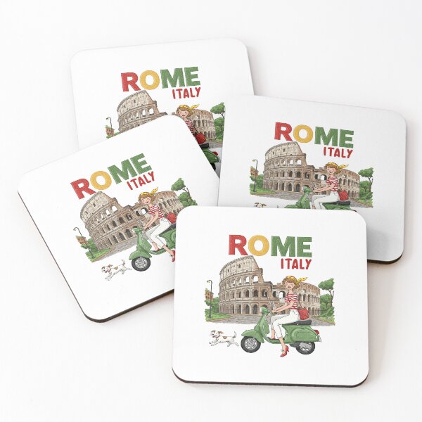 Item preview, Rome Italy Travel Scooter Dog Colosseum designed and sold by TeeARTHY.