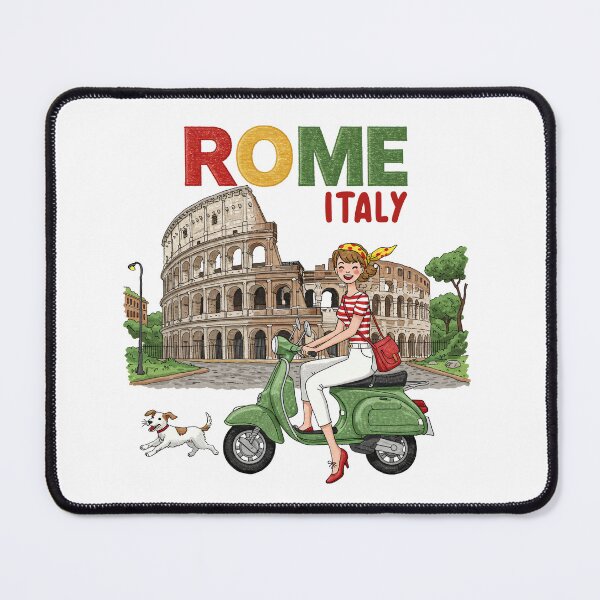 Item preview, Rome Italy Travel Scooter Dog Colosseum designed and sold by TeeARTHY.