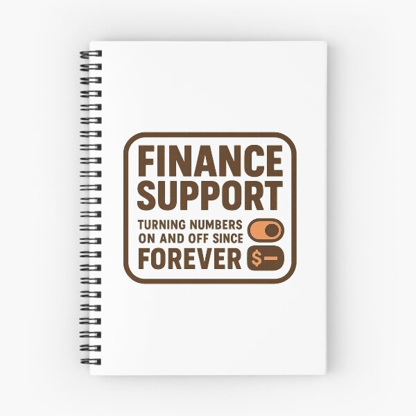 Item preview, Finance Support - Turning Numbers On and Off Since Forever (Retro Badge) designed and sold by Work Life Tees.
