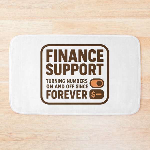 Item preview, Finance Support - Turning Numbers On and Off Since Forever (Retro Badge) designed and sold by Work Life Tees.
