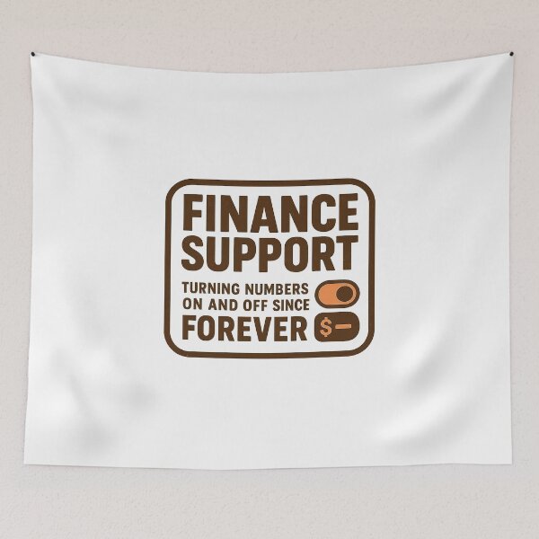 Item preview, Finance Support - Turning Numbers On and Off Since Forever (Retro Badge) designed and sold by Work Life Tees.