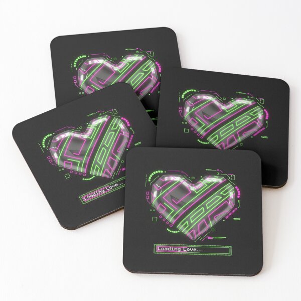 Item preview, Cybernetic Heart with Neon Green Pink Glow, Loading Love Interface designed and sold by MyEz Style.