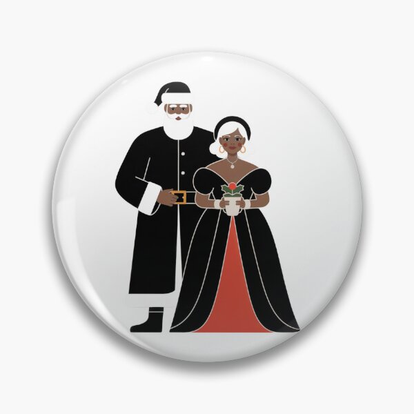 Item preview, Elegant Black Santa & Mrs. Claus Couple – Chic Holiday Edition designed and sold by Black Santa Gifts.