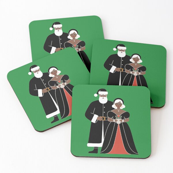 Item preview, Elegant Black Santa & Mrs. Claus Couple – Chic Holiday Edition designed and sold by Black Santa Gifts.