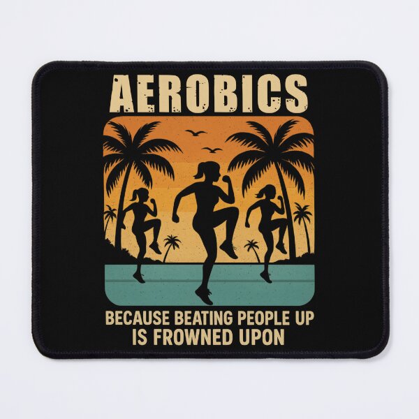 Item preview, Funny Aerobics Workout Vintage Sunset – Fitness Humor designed and sold by SidTastic .