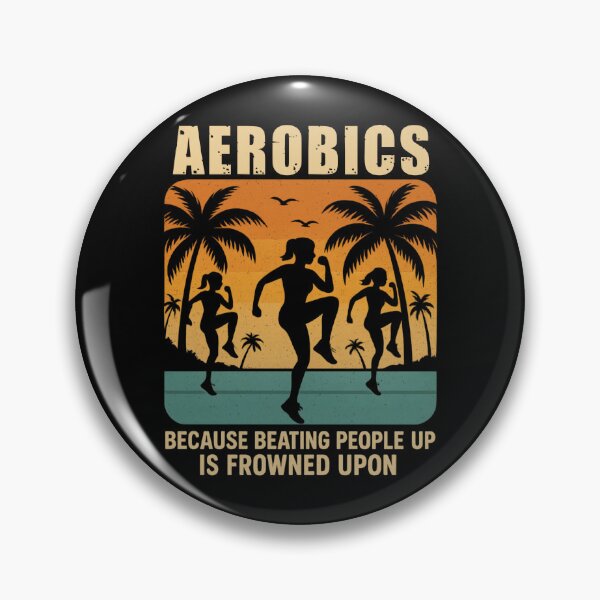 Item preview, Funny Aerobics Workout Vintage Sunset – Fitness Humor designed and sold by SidTastic .