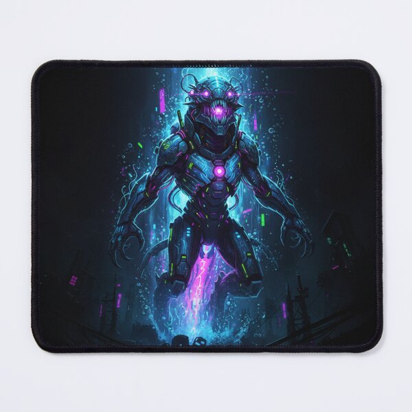 Item preview, Powerful Cybernetic Beast Emerging from Digital Blue Portal designed and sold by MyEz Style.