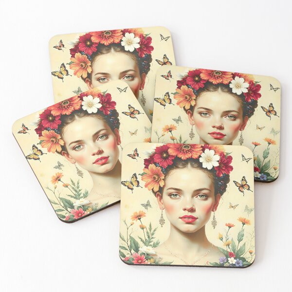 Item preview, Vintage Painting Young Frida Khalo Revisited  designed and sold by Art-Chemistry.