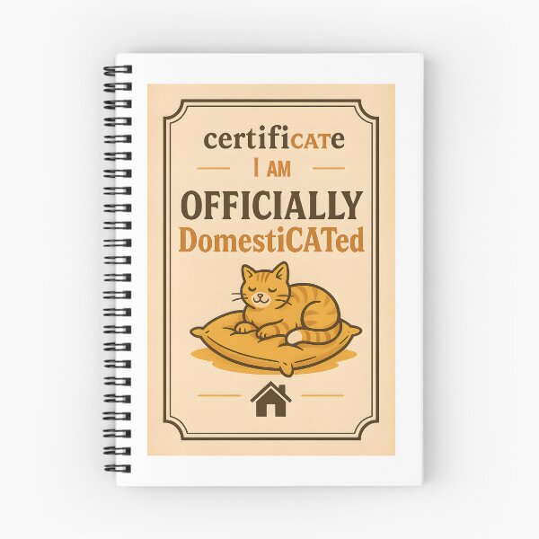 Item preview, Officially DomestiCATed – Funny Relaxed Cat Certificate designed and sold by SVALANART.
