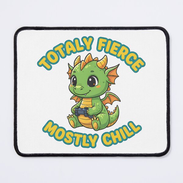 Item preview, Totally Fierce Mostly Chill Gamer Dragon designed and sold by Fuechse.