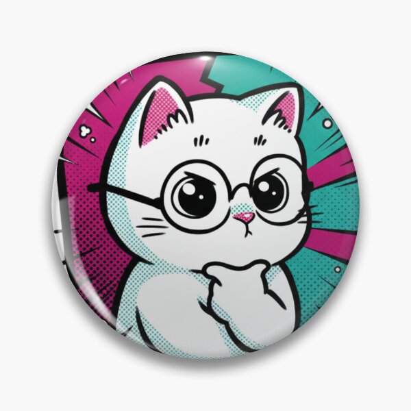 Item preview, Kitten with Glasses in Pop Panel designed and sold by Sauartsy.