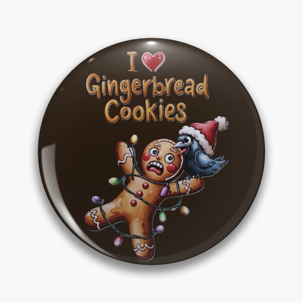 Item preview, Magpie Christmas Bird Gingerbread Cookie and Christmas Lights designed and sold by JediKittenWars.