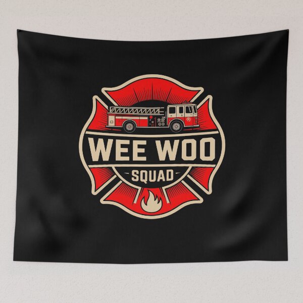 Item preview, Wee Woo Squad Fire Brigade Car Fun designed and sold by MooonTees.