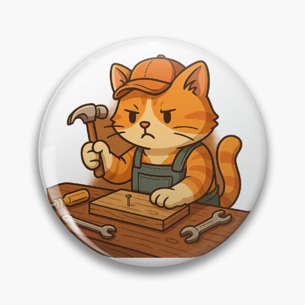 Item preview, Angry Worker Cat – Kawaii Meme Art designed and sold by kimkosovo.