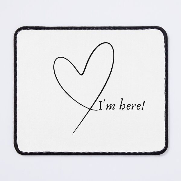 Item preview, "I'm here" - Minimalist Heart Line Art Design designed and sold by HappyMamaS.