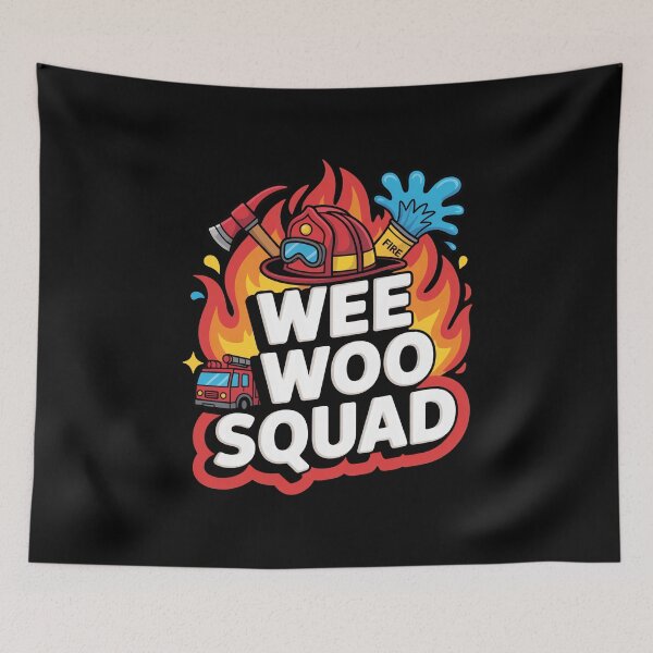 Item preview, Wee Woo Squad Fire Brigade Car Fun designed and sold by MooonTees.