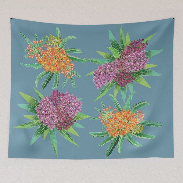 Item preview, Swamp Milkweed and Butterfly Weed (Blue) designed and sold by Jedi-Artist.