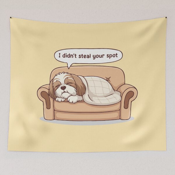 Item preview, Cute Dog Lying Challenge – Shih Tzu “I Didn’t Steal Your Spot” Funny Dog Challenge designed and sold by The Real Life Symphony.