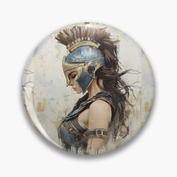 Item preview, Warrior Goddess Portrait – Epic Female Spartan Art designed and sold by Kruti Collection.