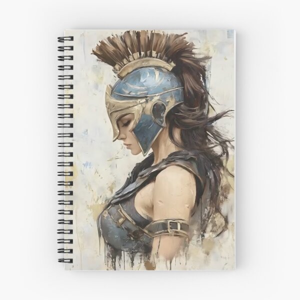 Item preview, Warrior Goddess Portrait – Epic Female Spartan Art designed and sold by Kruti Collection.