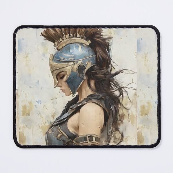 Item preview, Warrior Goddess Portrait – Epic Female Spartan Art designed and sold by Kruti Collection.