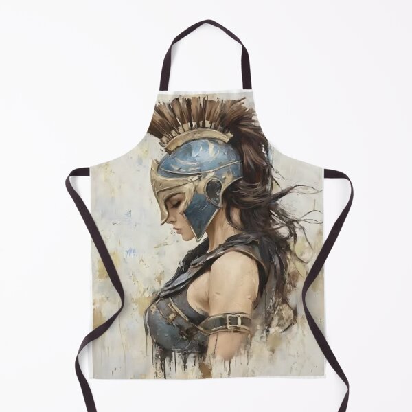 Item preview, Warrior Goddess Portrait – Epic Female Spartan Art designed and sold by Kruti Collection.