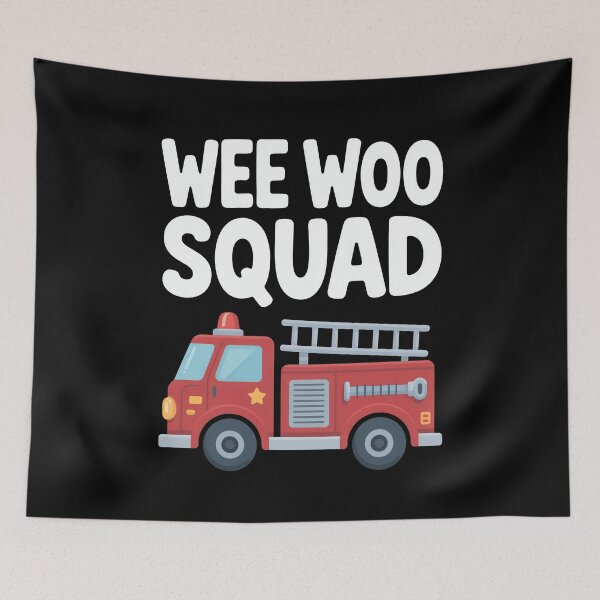 Item preview, Wee Woo Squad Fire Brigade Car Fun designed and sold by MooonTees.