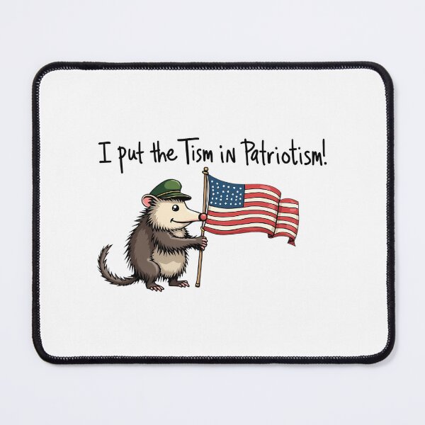 Item preview, I Put The Tism In Patriotism Opossum Animal Gift designed and sold by cori-vail.