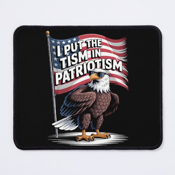 Item preview, I Put The Tism In Patriotism Cool Eagle With Sunglasses Design designed and sold by cori-vail.