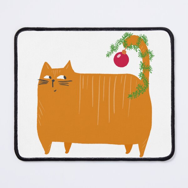 Item preview, Gato gordo naranja navideño designed and sold by Stephanie McRae.