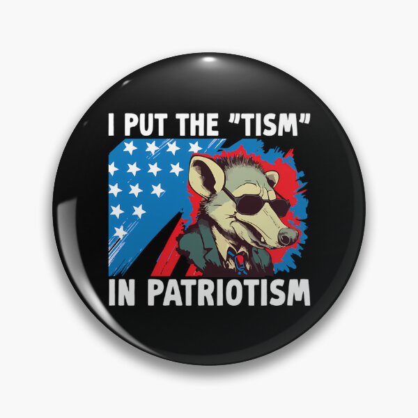 Item preview,  I Put The Tism In Patriotism Usa Flag Opossum designed and sold by cori-vail.
