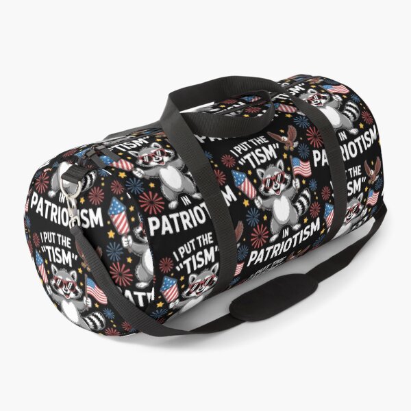 Item preview, I Put The Tism In Patriotism Raccoon Pride American Flag designed and sold by cori-vail.