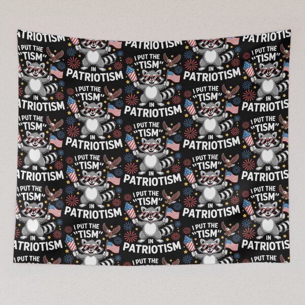 Artikelvorschau, Ich bringe den Patriotismus ins Spiel. Waschbärstolz. Amerikanische Flagge. entworfen und verkauft von cori-vail.
