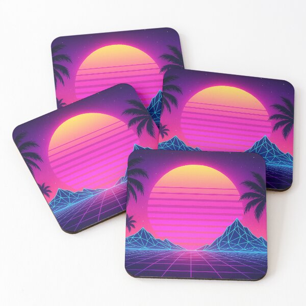 Item preview, Vaporwave Sunset Landscape – Retro Synthwave 80s Aesthetic Art designed and sold by WerkstattWitz.