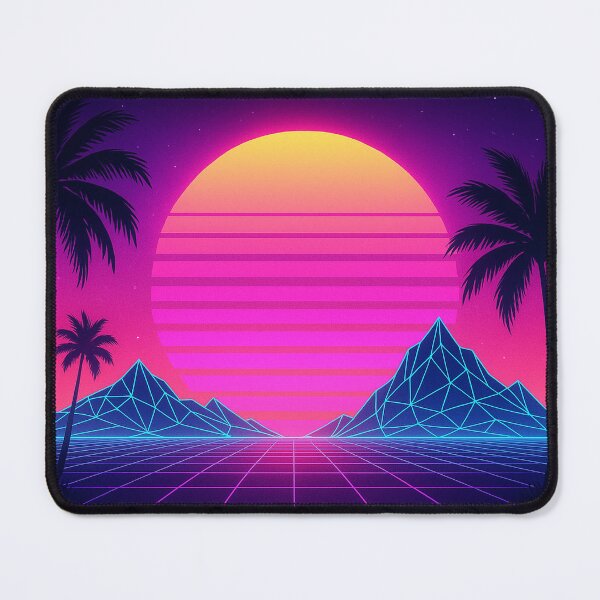 Item preview, Vaporwave Sunset Landscape – Retro Synthwave 80s Aesthetic Art designed and sold by WerkstattWitz.