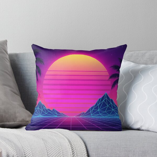 Item preview, Vaporwave Sunset Landscape – Retro Synthwave 80s Aesthetic Art designed and sold by LindaHorny.