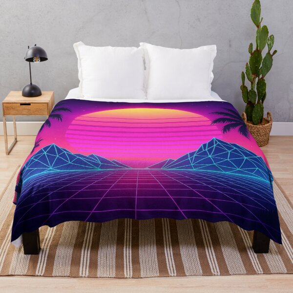 Item preview, Vaporwave Sunset Landscape – Retro Synthwave 80s Aesthetic Art designed and sold by LindaHorny.