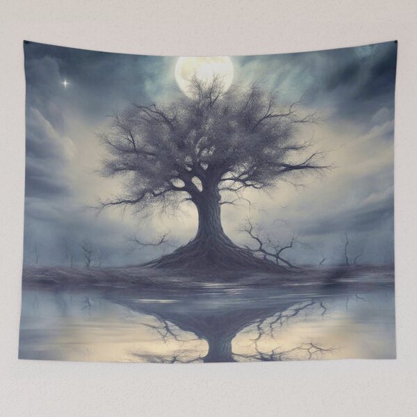 Item preview, Tree by the lake designed and sold by blackwhiteblue.