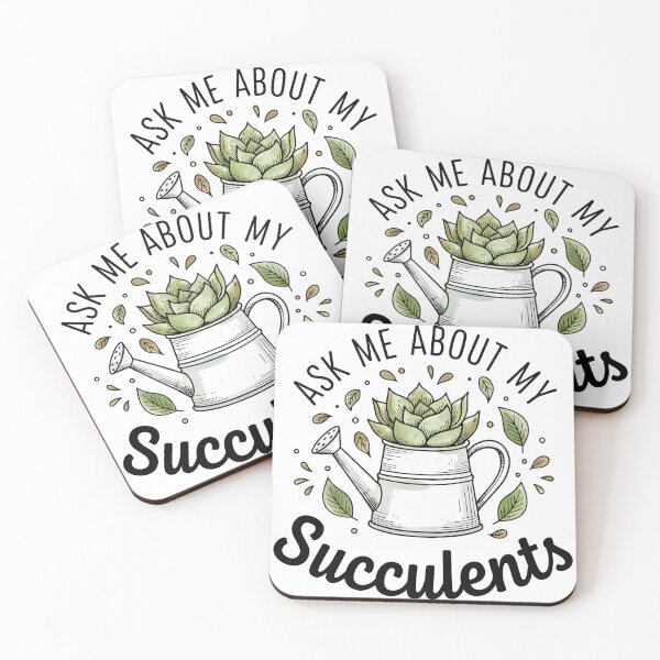 Item preview, Succulent watering can saying green plants statement designed and sold by Fuechse.