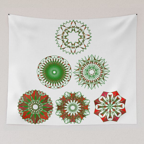 Item preview, Festive bijou christmas holiday tree unique generated design designed and sold by fishpressink.