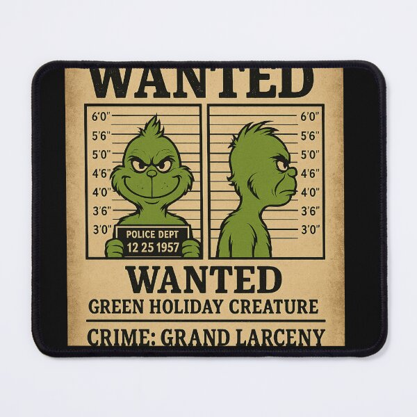 Item preview, Wanted — Holiday Creature Mugshot (Christmas Criminal) designed and sold by Laughprints.
