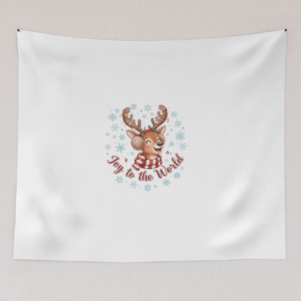Item preview, "Joy to the World" with a Festive Reindeer designed and sold by AivoraWear.