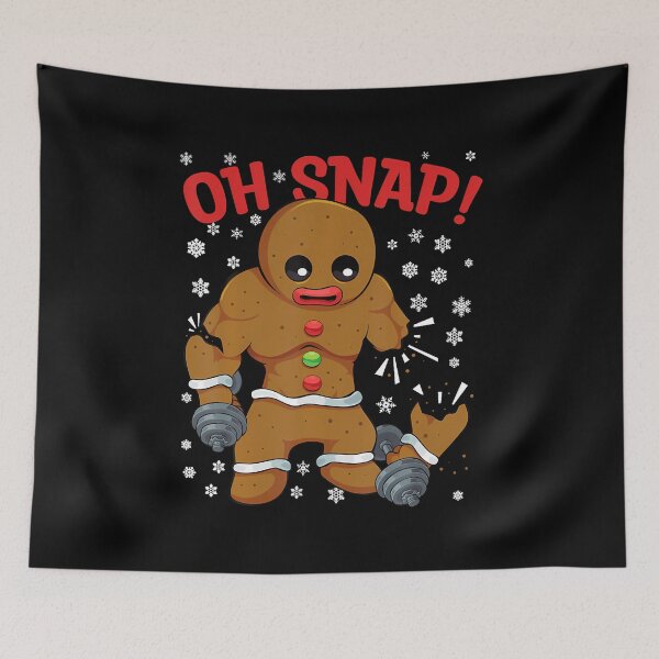 Item preview, Christmas Gym Workout Men Gingerbread Man Oh Snap designed and sold by JanetCarolyn.