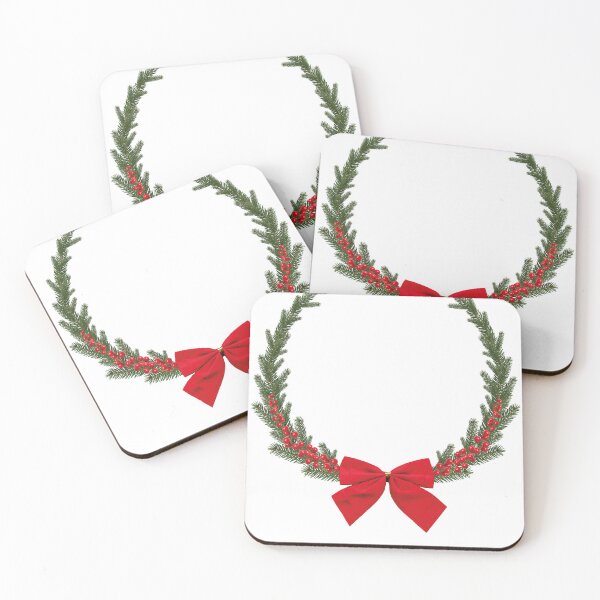 Item preview, Elegant Christmas Wreath with Red Bow – Festive Holiday Greenery Design designed and sold by ShykShop.