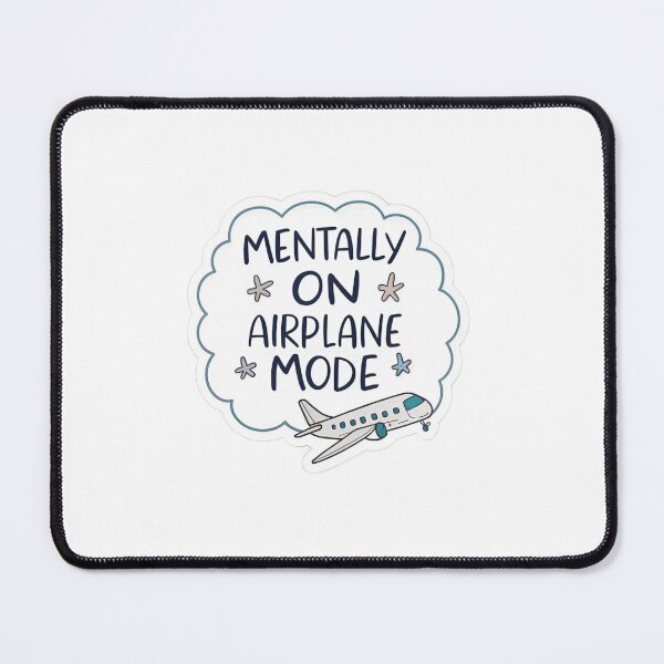 Item preview, Mentally On Airplane Mode Sticker – Minimalist Travel Quote designed and sold by All1style.