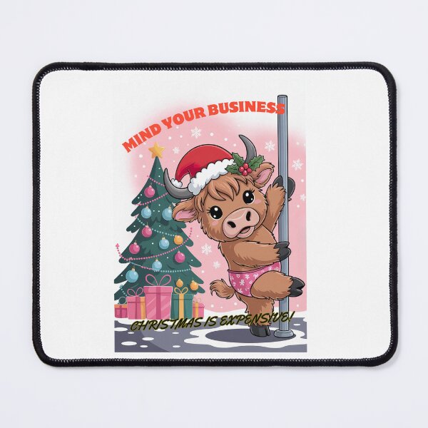 Item preview, Quirky Christmas cow design designed and sold by Chubbyunicorncreations.