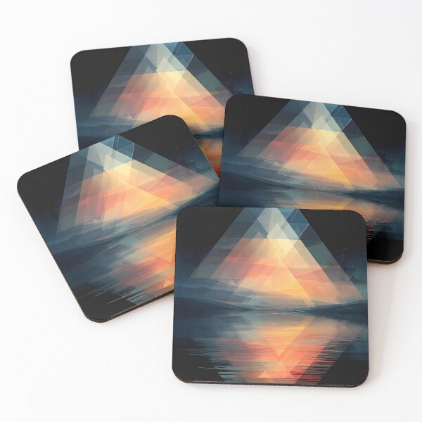 Item preview, Abstract Geometric Landscape with Water Reflection designed and sold by Pir8prints.