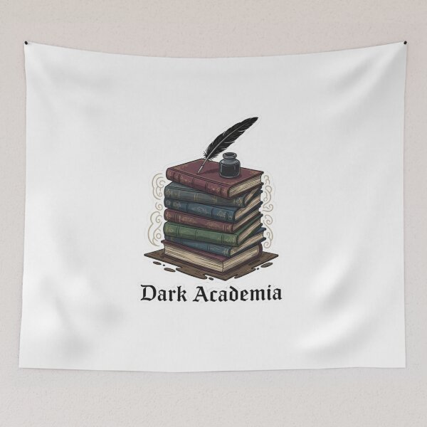 Item preview, Dark Academia Book Stack Sticker - Vintage Library Aesthetic Tee designed and sold by GeniePixel.