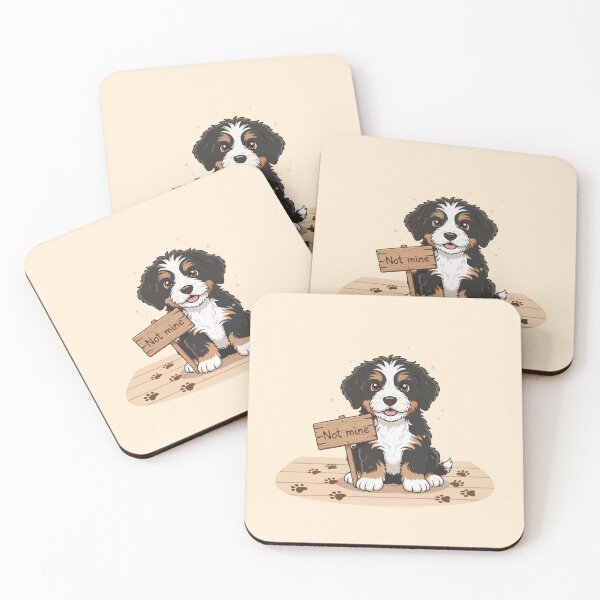 Item preview, Cute Dog Lying Challenge – Bernedoodle “That’s Not My Paw Print” Funny Dog Challenge designed and sold by The Real Life Symphony.
