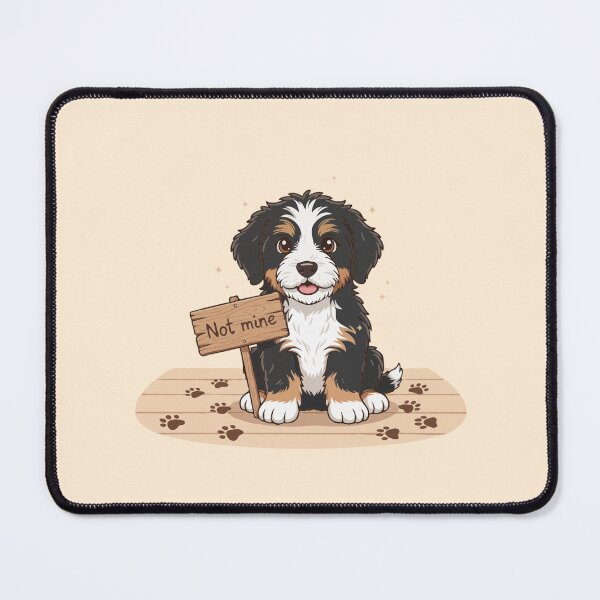 Item preview, Cute Dog Lying Challenge – Bernedoodle “That’s Not My Paw Print” Funny Dog Challenge designed and sold by The Real Life Symphony.